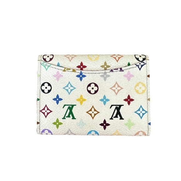 Authentic Louis Vuitton Murakami Multicolor Monogram Card Holder Coin Pouch Bag - Picture 5 of 13